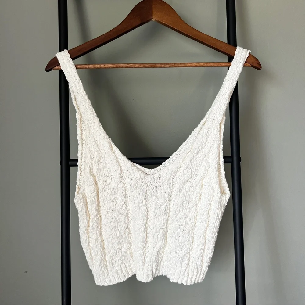 Show Me Your Mumu Cable-knit Trinity Tank - Picture 1 of 8